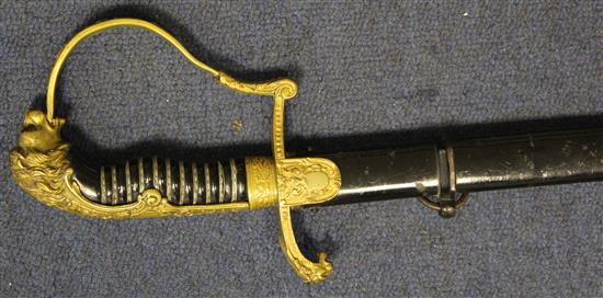 A Third Reich army officers sword, overall 35.75in.